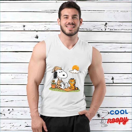 Surprise Snoopy Garfield T Shirt 3