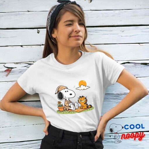 Surprise Snoopy Garfield T Shirt 4