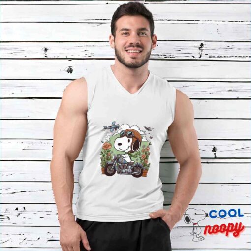 Surprise Snoopy Harley Davidson T Shirt 3