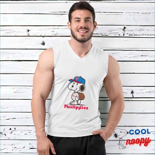 Surprise Snoopy Philadelphia Phillies Logo T Shirt 3