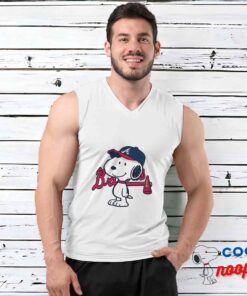 Surprising Snoopy Atlanta Braves Logo T Shirt 3