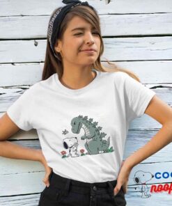 Surprising Snoopy Godzilla T Shirt 4