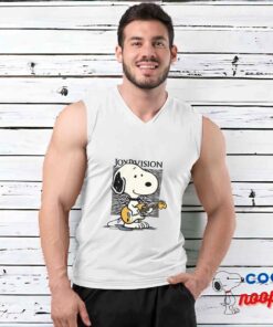 Surprising Snoopy Joy Division Rock Band T Shirt 3