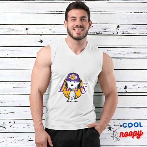 Surprising Snoopy Los Angeles Lakers Logo T Shirt 3