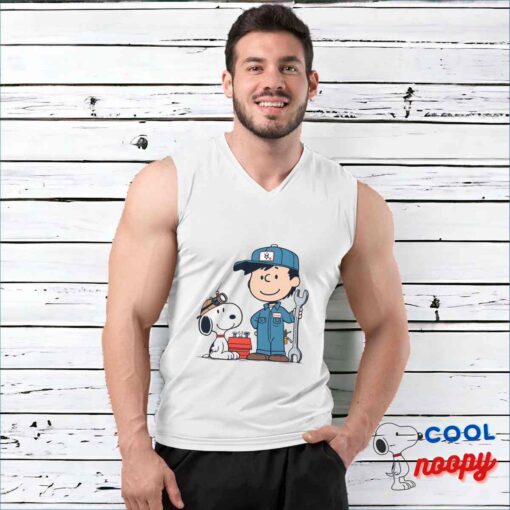 Surprising Snoopy Mechanic T Shirt 3