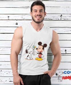 Surprising Snoopy Mickey Mouse T Shirt 3