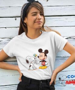 Surprising Snoopy Mickey Mouse T Shirt 4