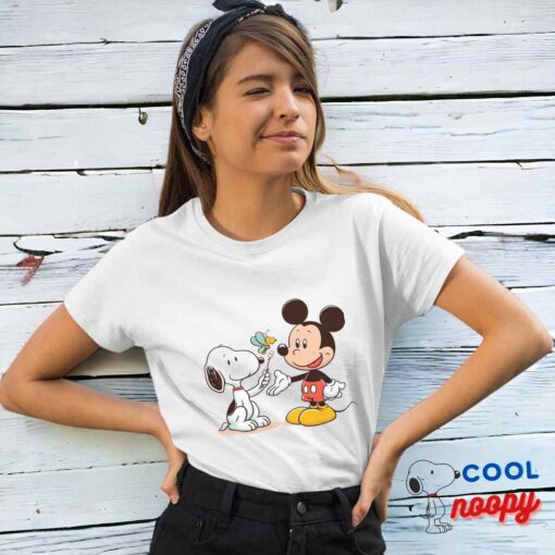 Surprising Snoopy Mickey Mouse T Shirt 4