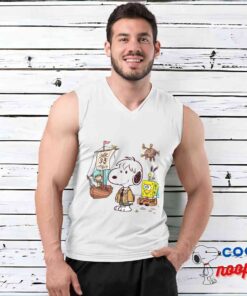 Surprising Snoopy Spongebob Movie T Shirt 3