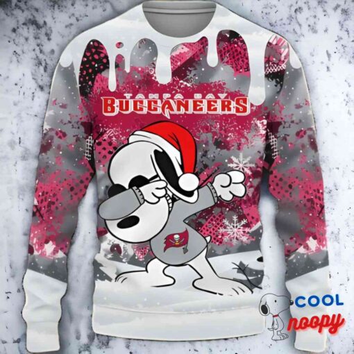 Tampa Bay Buccaneers Snoopy Dabbing The Peanuts Ugly Christmas Sweater 1