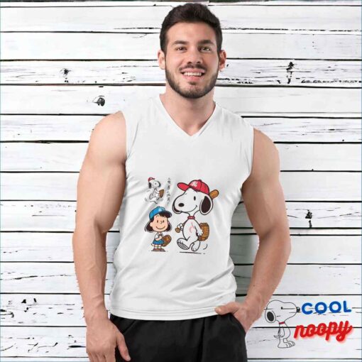Tempting Snoopy Baseball Mom T Shirt 3