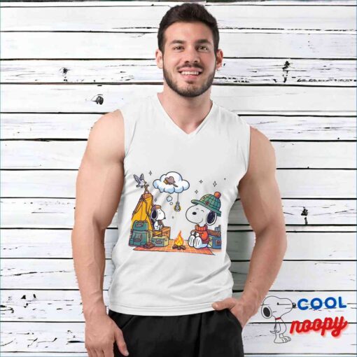 Tempting Snoopy Camping T Shirt 3