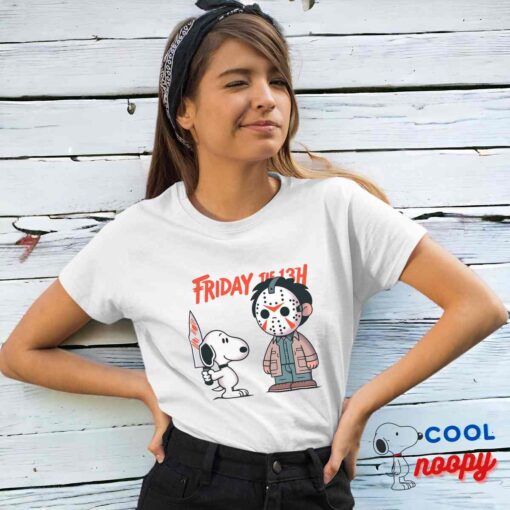 Tempting Snoopy Friday The 13th Movie T Shirt 4