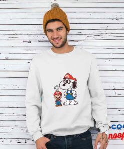 Tempting Snoopy Super Mario T Shirt 1