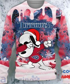 Tennessee Titans Snoopy Dabbing The Peanuts Sports Ugly Christmas Sweater 1