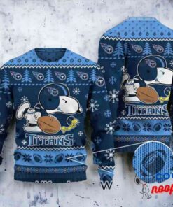 Tennessee Titans Ugly Christmas Sweater Snoopy Woodstock Titans Gift 1