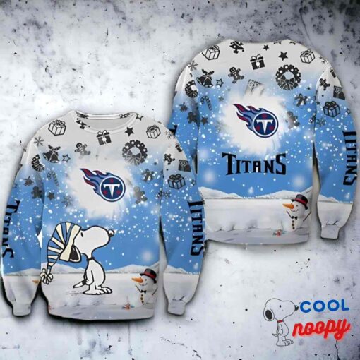 Tennessee Titans Xmas Snoopy Ugly Sweater Gift 1