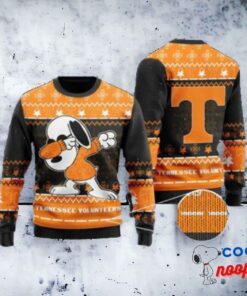 Tennessee Volunteers Snoopy Dabbing Holiday Party 2023 Xmas Gift Ugly Christmas Sweater 1