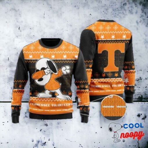 Tennessee Volunteers Snoopy Dabbing Holiday Party 2023 Xmas Gift Ugly Christmas Sweater 1