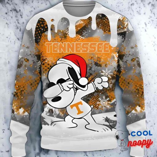 Tennessee Volunteers Snoopy Dabbing The Peanuts Ugly Christmas Sweater 1