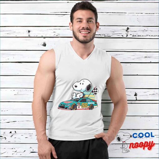 Terrific Snoopy Nascar T Shirt 3