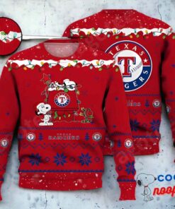Texas Rangers Snoopy Mlb Ugly Christmas Sweater 1