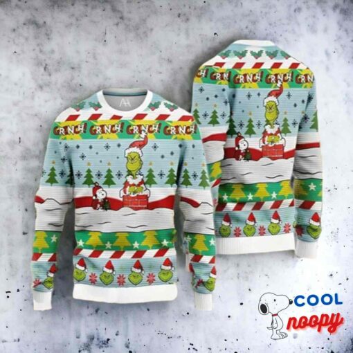 The Grinch And Snoopy Dog Ugly Christmas Sweater 1