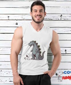Unbelievable Snoopy Godzilla T Shirt 3