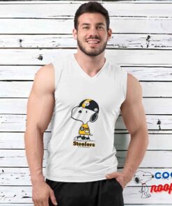 Unbelievable Snoopy Pittsburgh Steelers Logo T Shirt 3