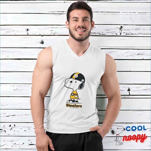 Unbelievable Snoopy Pittsburgh Steelers Logo T Shirt 3