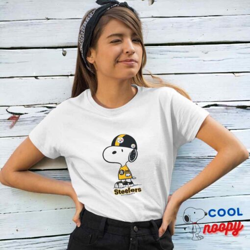 Unbelievable Snoopy Pittsburgh Steelers Logo T Shirt 4