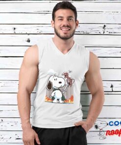 Unexpected Snoopy Attack On Titan T Shirt 3