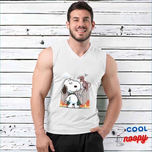 Unexpected Snoopy Attack On Titan T Shirt 3