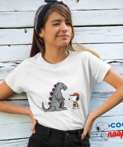 Unexpected Snoopy Godzilla T Shirt 4