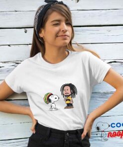 Unforgettable Snoopy Bob Marley T Shirt 4