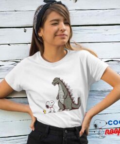 Unforgettable Snoopy Godzilla T Shirt 4