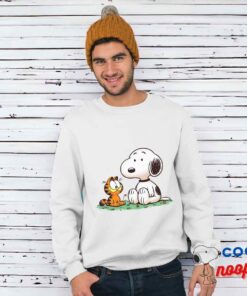 Unique Snoopy Garfield T Shirt 1