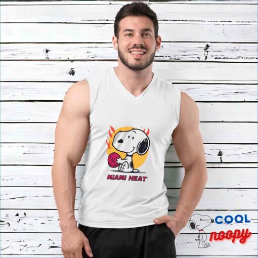 Unique Snoopy Miami Heat Logo T Shirt 3