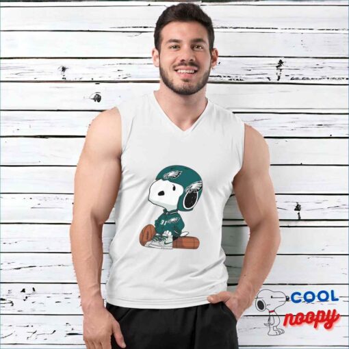 Unique Snoopy Philadelphia Eagles Logo T Shirt 3