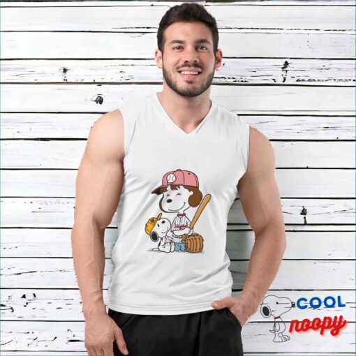 Useful Snoopy Baseball Mom T Shirt 3