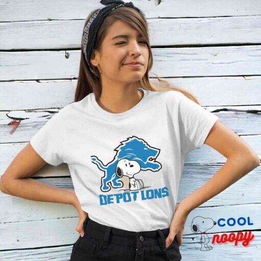Useful Snoopy Detroit Lions Logo T Shirt 4