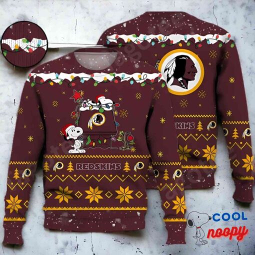 Washington Commanders Snoopy Nfl Ugly Christmas Sweater 1