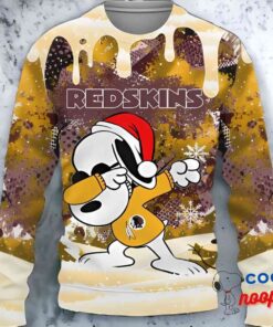 Washington Redskins Snoopy Dabbing The Peanuts Sports Ugly Christmas Sweater 1