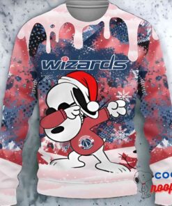 Washington Wizards Snoopy Dabbing The Peanuts Sports Ugly Christmas Sweater 1