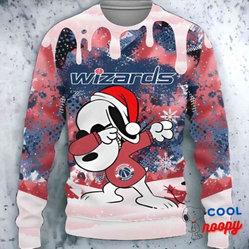 Washington Wizards Snoopy Dabbing The Peanuts Sports Ugly Christmas Sweater 1