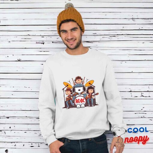 Wondrous Snoopy Acdc Rock Band T Shirt 1