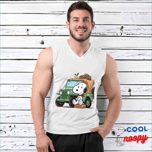Wondrous Snoopy Jeep T Shirt 3