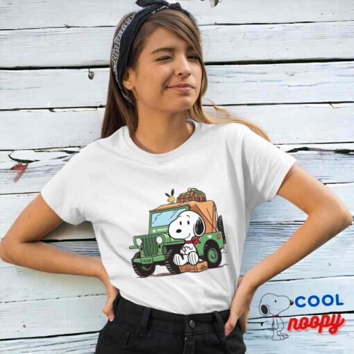 Wondrous Snoopy Jeep T Shirt 4