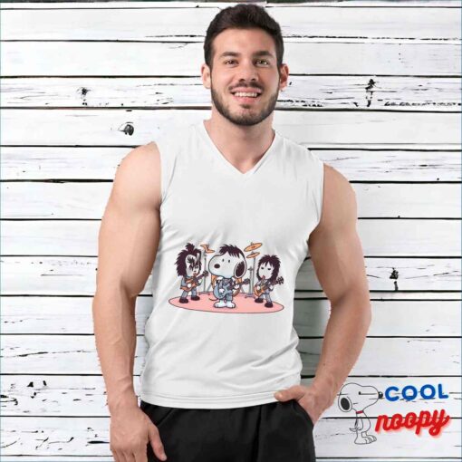 Wondrous Snoopy Kiss Rock Band T Shirt 3