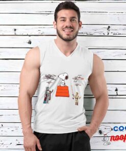 Wondrous Snoopy Star Wars Movie T Shirt 3